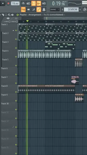 Un beat de dembow armado capa por capa, del productor @prodbydrim